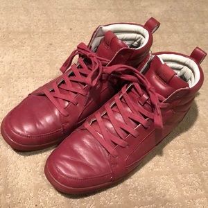 Aldo men’s red shoes, rapper style